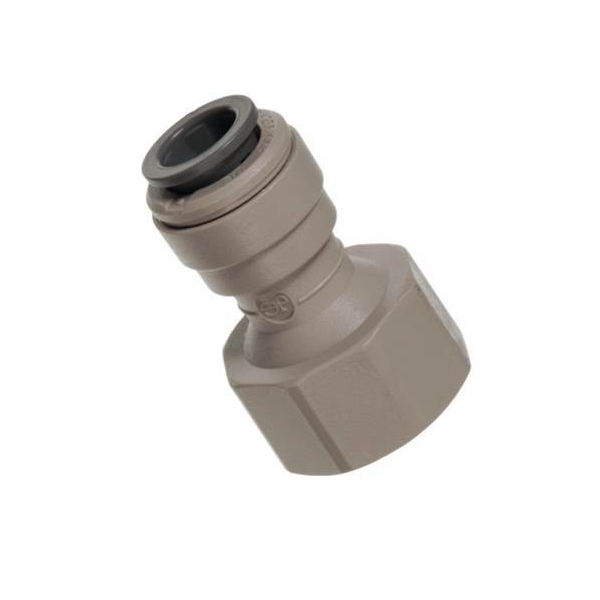 John Guest Adattatore Femmina Per Tubo 3/8' OD X Filettatura 1/4' NPTF | Raccordo In Acetale Per Acqua E Aria